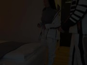 Preview 1 of After skiing, stepmom shares bed with stepson