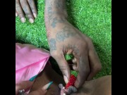 Preview 1 of Sucking on wifey pussy with a 🍓😋