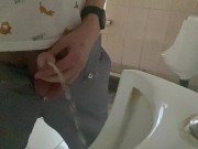 Preview 5 of The guy quickly ran to piss in the toilet