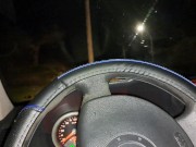 Preview 1 of Horny Housewife Fucks the Delivery Guy Outdoor in His Car at Night