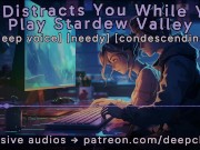 Preview 4 of [M4F] BF Distracts You While You Play Stardew Valley || Male Moans || Deep Voice