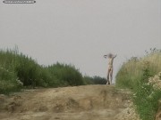 Preview 6 of Nude biking and running in public nature at mining area. Young Tobi Exhibitionist Tobi00815