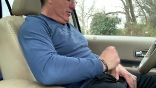 I part my car and jerk-off in public and cum. I talk a little bit. Full, unedited, new version.