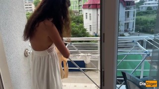 Stepsister wakes up from dick in her ass