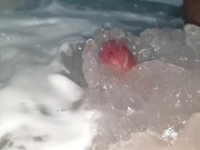 Preview 2 of Uncut cock splashing around in the bath tub (Slow-motion)