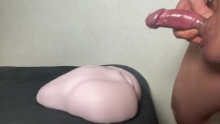[Squirting] Massive ejaculation while blowing the tide with glans masturbation!