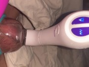 Preview 3 of Squirting and overflowing into my pussy pump - huge pussy!