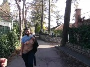 Preview 4 of PUBLIC BLOWJOB CUMSHOT ON THE STREET, HORNY FRIENDS CAN'T WAIT TO GET HOME