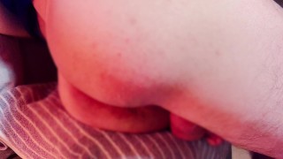 Masseur Fucks my Ass and cums on my Pregnant Pussy