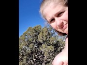 Preview 2 of Hot Mom pisses and Masturbates in public | Sexy wife Strips naked in public