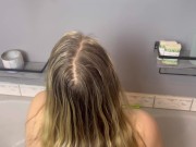 Preview 2 of BBW Slut Wants Hair Washed w/ Piss