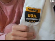 Preview 3 of PornHub gave us a gift for our 50k subscribers! UNBOXING and a PEGGING session to reward him