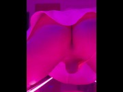 Preview 1 of Rave slut plays with dildos and but plugs in blacklight