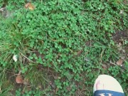Preview 5 of I walk in slippers in the forest. POV.