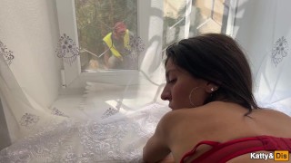 Fucked an unfaithful wife behind her working husband's back