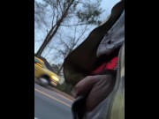 Preview 2 of Playing with my dick on the side of the road!!