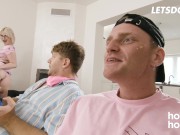Preview 2 of Cum Slut Dominated By Two Hunks. Michael Fly, Martin Spell & Eliz Benson / LETSDOEIT