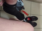 Preview 3 of Stripping naked and masturbating in a public bathroom