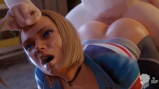 Cammy Hardcore Anal and Deep Throat blowjob 3D animation