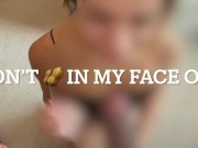 Preview 3 of Sexy yellow bone gets pussy & throat taken to pound town