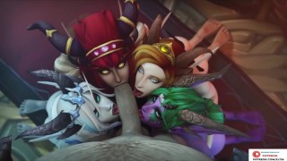 Hot Elves Do Amazing Gangbang Blowjob | Hottest Warcraft Hentai Animation 4k 60fps