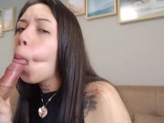 Preview 4 of Sucking cock with deep throat - I swallow all the semen 💦👅