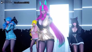 [MMD]CHUNG HA - Snapping (Gwen/Ahri/Xayah/Soraka) [Clothed ver.] League of Legends