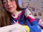 Preview 2 of CUTE DVA FROM OVERWATCH AHEGAO BLOWJOB AND CUM ON FACE