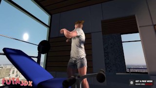 Futa3dX - Big Dicked Futa Babe Fucks And Gets Fucked By A RIpped Gym Chad