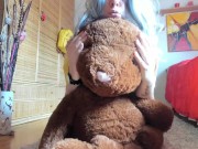 Preview 2 of Italian student girl has an orgasm using her favorite stuffed animal