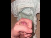 Preview 1 of Diaper Cum - watch me cum ( at 13 seconds )