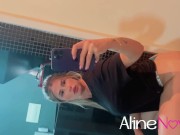 Preview 4 of New Year alone the hot blonde had fun with her beautiful hands - Aline Novak