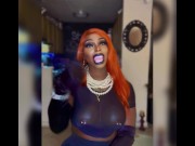 Preview 2 of Pretty Tranny CREAMING on Tatted Thug BBC DICK
