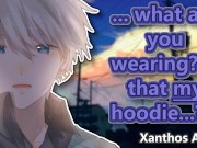 Preview 1 of Boyfriend catches you stealing his hoodie😲(ASMR)(Playful banter)(Cuddles)(Kissing)(Cute)(Sweet)