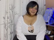 Preview 1 of BBW Big Tits And Big Ass Shows Off Her Body Then Gives You A Titjob
