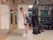 Preview 4 of Hot Blonde Works Out In Gym