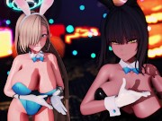 Preview 1 of 【MMD Blue Archive 4k/60fps】《Asuna (一之瀬アスナ) Karin (角楯カリン)》~《愛包ダンスホールHeart Pie Dancehall HIMEHINA》