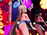 Preview 3 of 【MMD Blue Archive 4k/60fps】《Asuna (一之瀬アスナ) Karin (角楯カリン)》~《愛包ダンスホールHeart Pie Dancehall HIMEHINA》