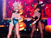 Preview 4 of 【MMD Blue Archive 4k/60fps】《Asuna (一之瀬アスナ) Karin (角楯カリン)》~《愛包ダンスホールHeart Pie Dancehall HIMEHINA》