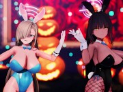 Preview 6 of 【MMD Blue Archive 4k/60fps】《Asuna (一之瀬アスナ) Karin (角楯カリン)》~《愛包ダンスホールHeart Pie Dancehall HIMEHINA》