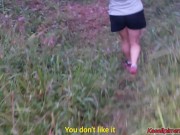 Preview 1 of wife decides to cheat on her husband outdoors to earn $250