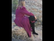 Preview 2 of Full Screen FLDS Prairie Dress Nudity. Now I'm Ex-FLDS So I Masturbate and Change