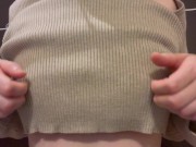 Preview 2 of My nipples feel so good over the knit ♡