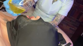 Japanese girlfriend makes her boyfriend face sit and cunnilingus with her steamy pussy.