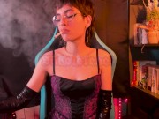 Preview 2 of Smoking in vinyl gloves | Astrid