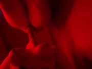 Preview 3 of Titted brunette sucks in a nightclub