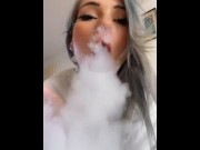 Preview 5 of fetish smoking with vape of a sexy blonde Italian girl