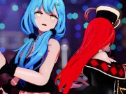 Preview 4 of 【MMD Hololive 4k/60fps】《Lamy (雪花ラミィ) Marine (宝鐘マリン) 》~《愛包ダンスホールHeart Pie Dancehall HIMEHINA》