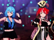 Preview 6 of 【MMD Hololive 4k/60fps】《Lamy (雪花ラミィ) Marine (宝鐘マリン) 》~《愛包ダンスホールHeart Pie Dancehall HIMEHINA》