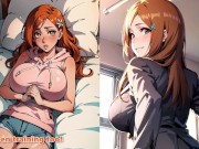 Preview 1 of [Commission] Orihime and Yoruichi want to make you a baby ~~ 💜🧡 [JOI, Fap to the beat, 2 cum point